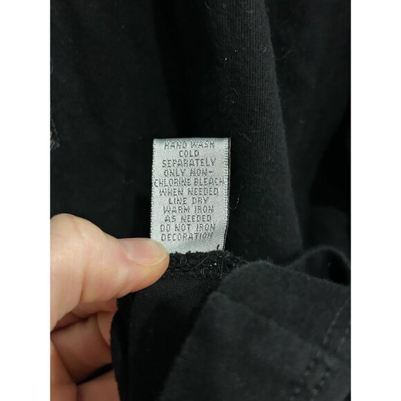 Chicos Black Long Sleeve Top With Silver Beaded V Neck Size Large - Picture 8 of 10